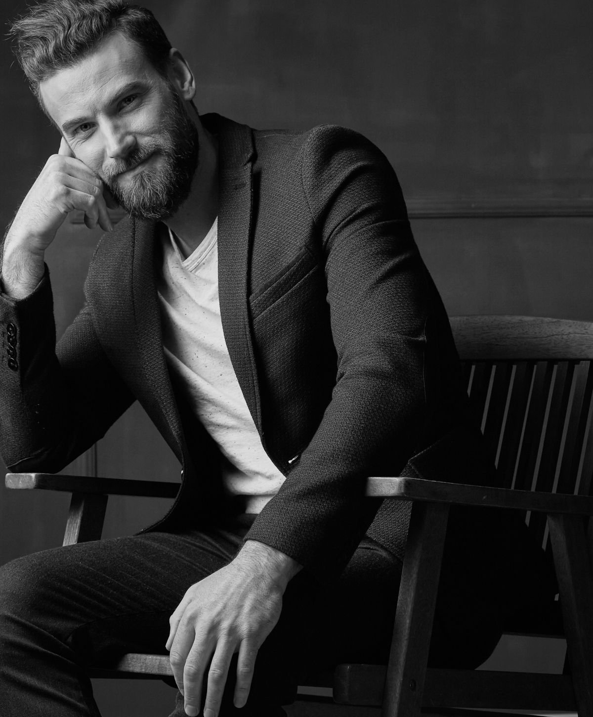 Testosterone Replacement Therapy model in a sports coat