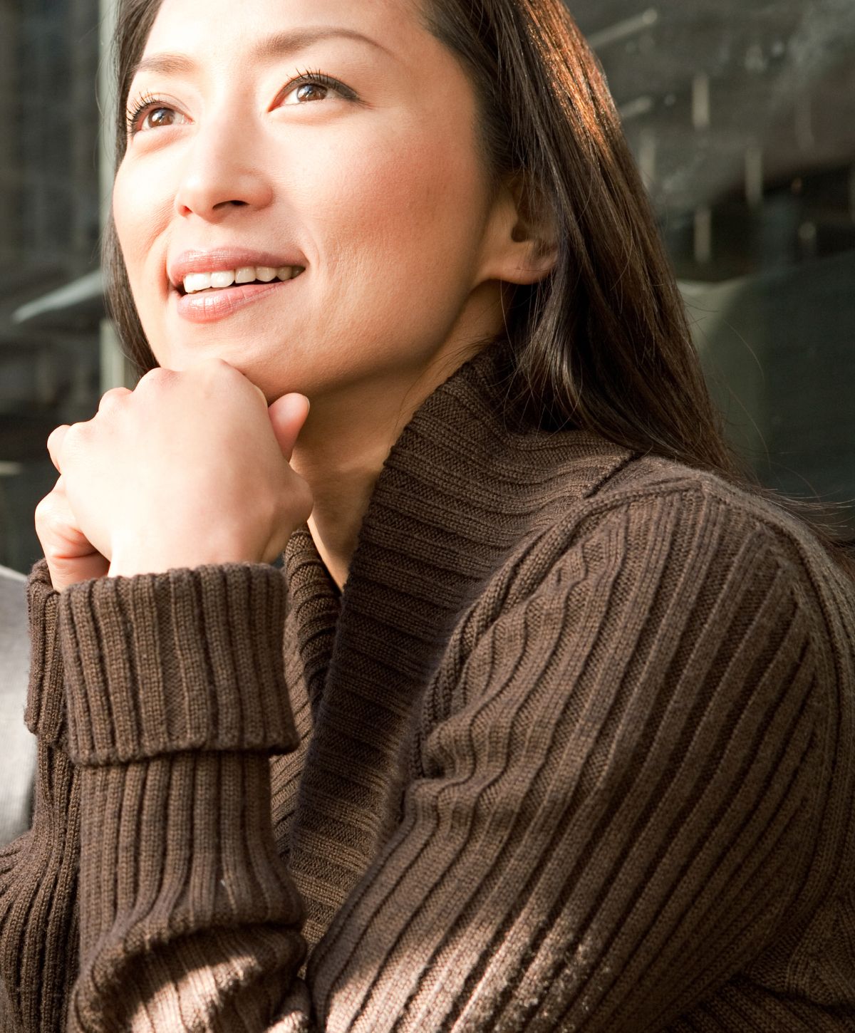 Franklin Women's Hormone Replacement Therapy model in brown sweater