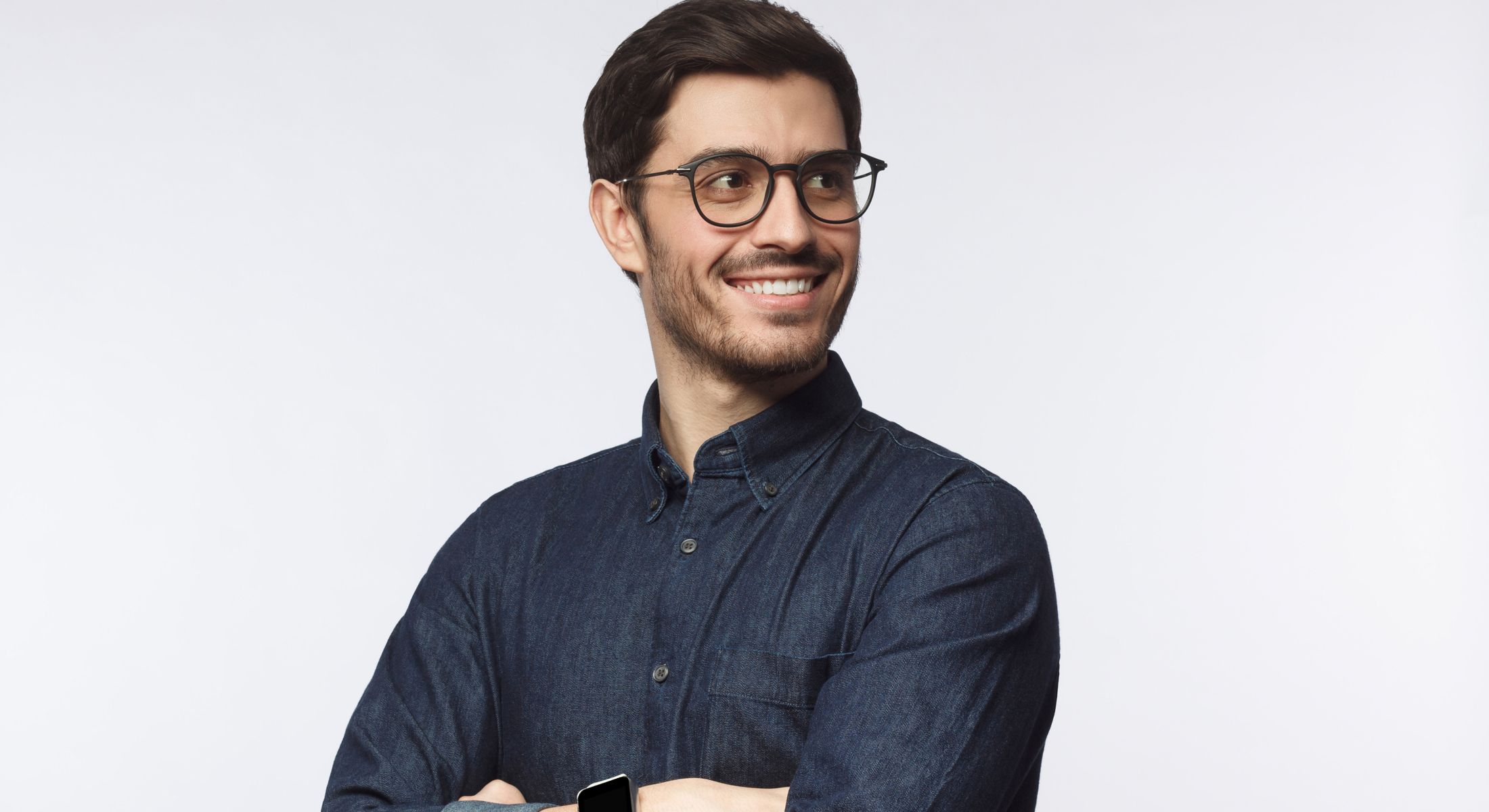 Franklin prp injections male model in blue button up