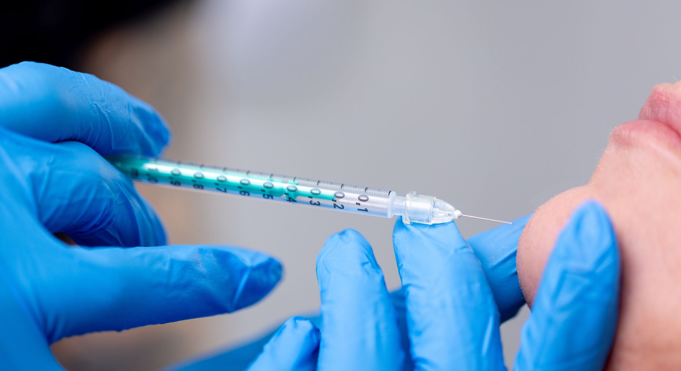 franklin skinvive model receiving an injection